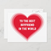 Aan de beste vriend in de wereld Valentijn Kaarten Feestdagenkaart (Voorkant / Achterkant)