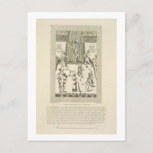 Aan de binnenkant van de Red Bull Playhouse, grenz Briefkaart (Voorkant)