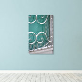 Aan de deur canvas afdruk (Insitu (Houten vloer))