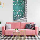 Aan de deur canvas afdruk (Insitu (Woonkamer))