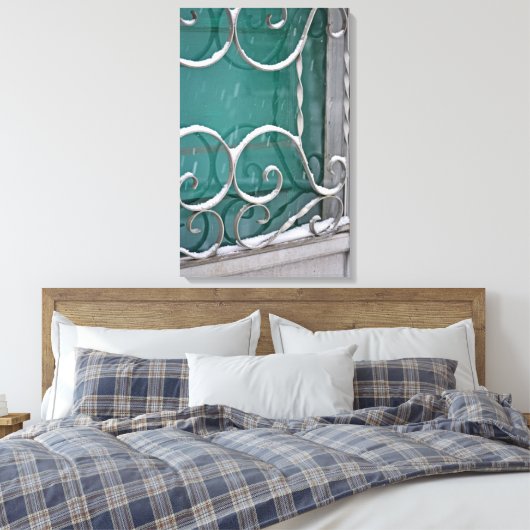 Aan de deur canvas afdruk (Insitu (Slaapkamer))