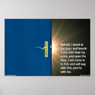 Aan de deur poster
