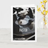 *AAN DE DOMINEE** GELUKKIGE VERJAARDAG / MUZIEK KAART (Gele Bloem)