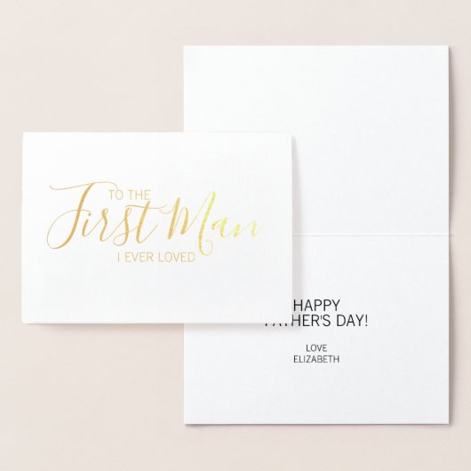 Aan de eerste man van wie ik hield Vaderdag Foliek Folie Kaarten (Display)