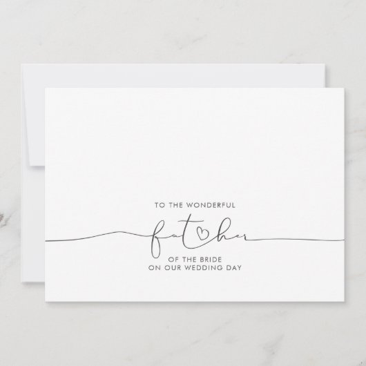 Aan de geweldige vader van de Bride Message (Voorkant)