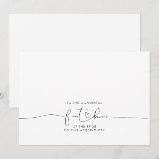 Aan de geweldige vader van de Bride Message (Voorkant / Achterkant)