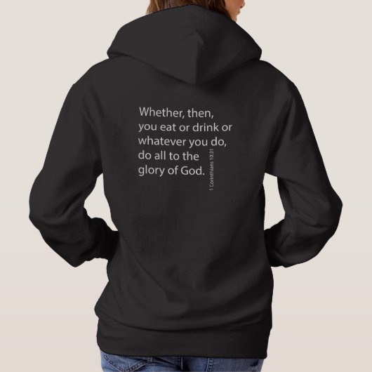 Aan de glorie van God - het Bericht van de Manuscr Hoodie (Achterkant)