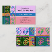 Aan de grens - Lila en roze Visitekaartje (Voorkant / Achterkant)