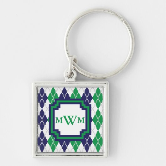 Aan de groene Argyle-sleutelhanger Sleutelhanger (Voorkant)