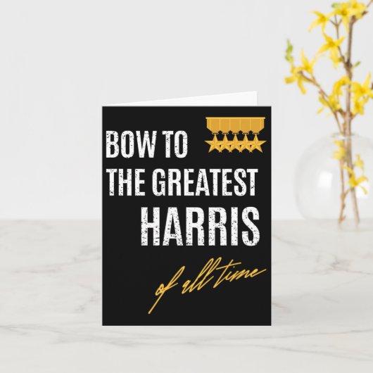 Aan de grootste Harris aller tijden eerst gegeven  Kaart (Gele Bloem)