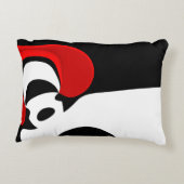 Aan de heer Redd: Abstract zwart, wit en rood Accent Kussen (Achterkant)