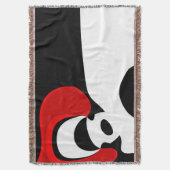 Aan de heer Redd: Abstract zwart, wit en rood Deken (Voorkant Verticaal)