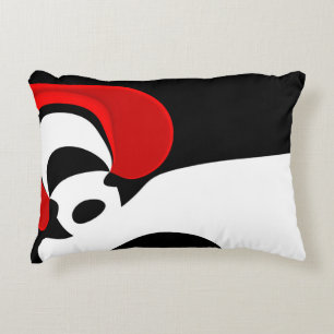 Aan de heer Redd: Abstract Zwart, Wit & Rood Accent Kussen