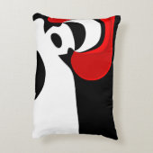 Aan de heer Redd: Abstract Zwart, Wit & Rood Accent Kussen (Achterkant (Verticaal))