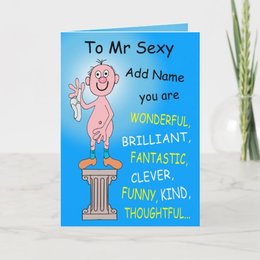 aan de heer Sexy Kaart (Voorkant)