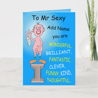 aan de heer Sexy Kaart