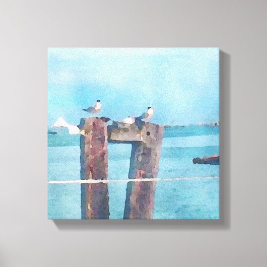 Aan de kade in Sausalito Canvas Afdruk (Voorkant)