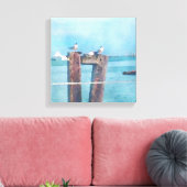Aan de kade in Sausalito Canvas Afdruk (Insitu (Woonkamer))
