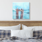 Aan de kade in Sausalito Canvas Afdruk (Insitu (Slaapkamer))
