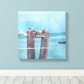 Aan de kade in Sausalito Canvas Afdruk (Insitu (Houten vloer))