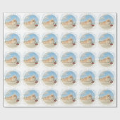 Aan de kust cadeaupapier (Vlak)
