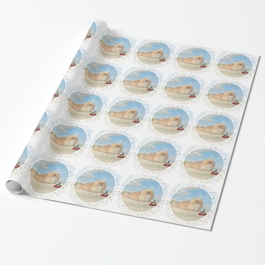 Aan de kust cadeaupapier (Uitgerold)