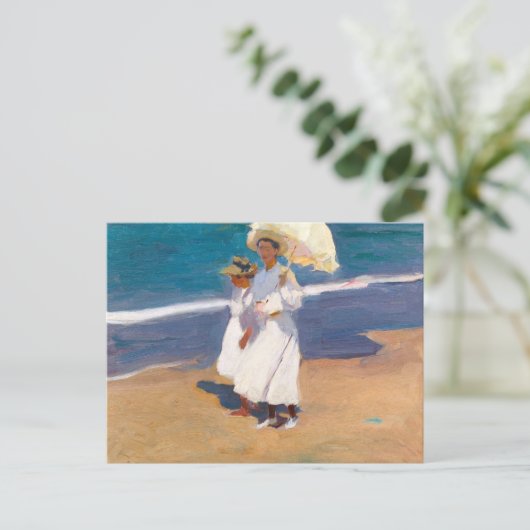 Aan de kust | Joaquín Sorolla Briefkaart (Staand voorkant)