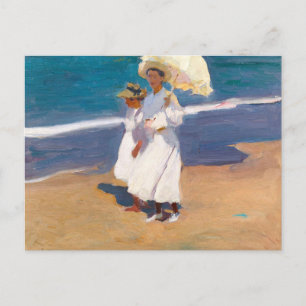 Aan de kust   Joaquín Sorolla Briefkaart