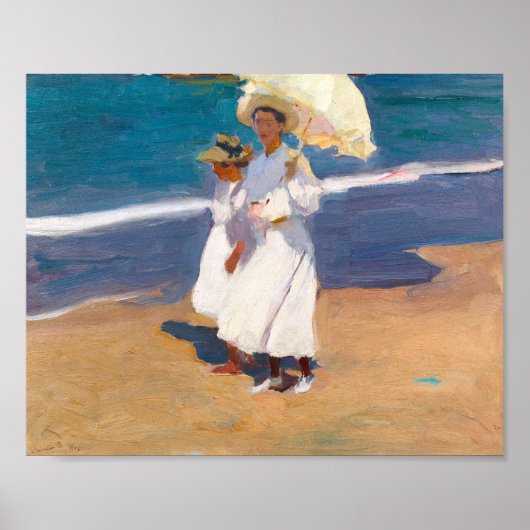Aan de kust | Joaquín Sorolla Poster (Voorkant)