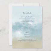 Aan de kust oceaan surf strand alles in een bruilo kaart (Achterkant)