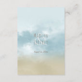 Aan de kust oceaan surf strand bruiloft details informatiekaartje (Achterkant)