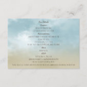 Aan de kust oceaan surf strand bruiloft details informatiekaartje (Voorkant)