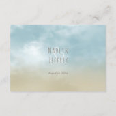 Aan de kust oceaan surf strand bruiloft details informatiekaartje (Achterkant)