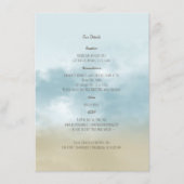 Aan de kust oceaan surf strand bruiloft details informatiekaartje (Voorkant)