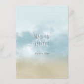 Aan de kust oceaan surf strand bruiloft details informatiekaartje (Achterkant)