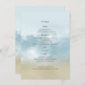 Aan de kust oceaan surf strand bruiloft details informatiekaartje (Voorkant / Achterkant)