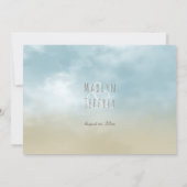 Aan de kust oceaan surf strand bruiloft details notitiekaartje (Achterkant)