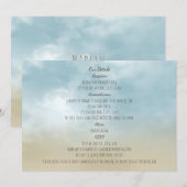 Aan de kust oceaan surf strand bruiloft details notitiekaartje (Voorkant / Achterkant)