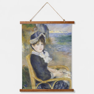 Aan de kust, olieverf portret, Renoir Hangend Wandkleed