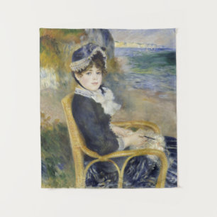 Aan de kust, olieverf portret, Renoir Wandkleed