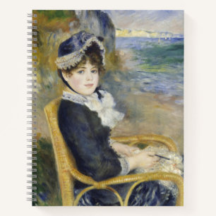 Aan de kust, olieverfschilderij portret, Renoir Notitieboek