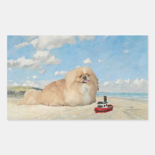 Aan de kust rechthoekige sticker (Voorkant)
