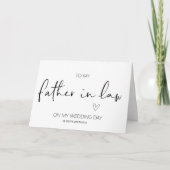 Aan de nieuwe vader in de wet bruiloft dank u van kaart (Voorkant)