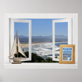 Aan de Oceaan -- Aanpasbaar open uitzicht vanuit h Poster