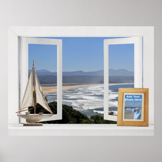 Aan de Oceaan -- Aanpasbaar open uitzicht vanuit h Poster (Voorkant)