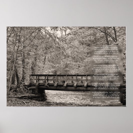 Aan de ouders van het bruid - bruiloftsgedicht poster (Voorkant)