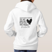 Aan de persoon achter mij aanmoediging hoodie (Achterkant)