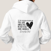 Aan de persoon achter mij aanmoediging hoodie