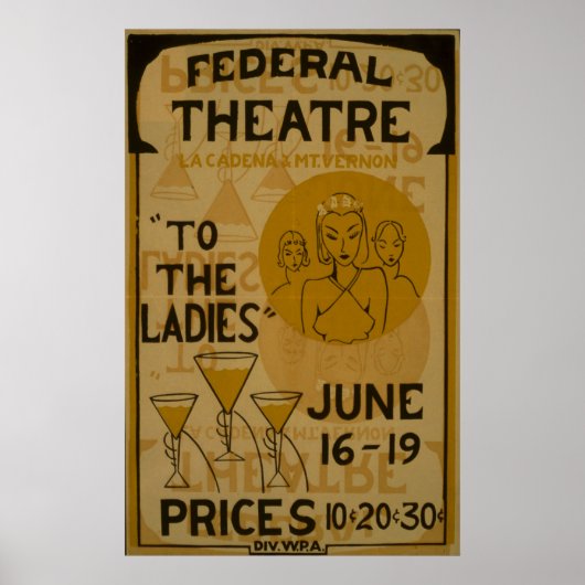 Aan de  Poster van de Theater van WPA van de Dames (Voorkant)