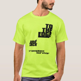 Aan de rand en de achterzijde van de transplantati t-shirt